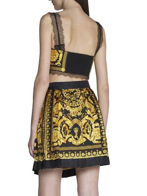 Pre-owned Versace Barocco Print Miniskirt In Black