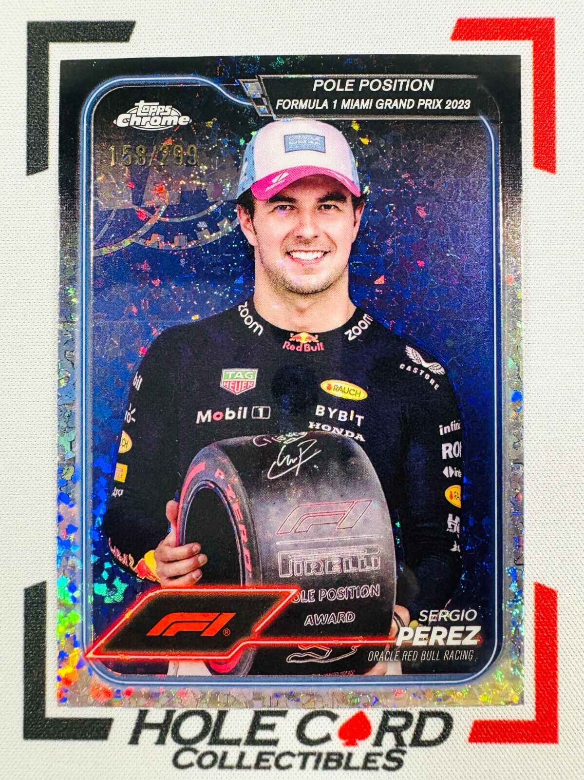 Sergio Perez 2023 Topps Formula 1 F1 Chrome Purple Checker