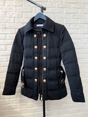 Versace Black Belted Down Jacket Women's Size 40