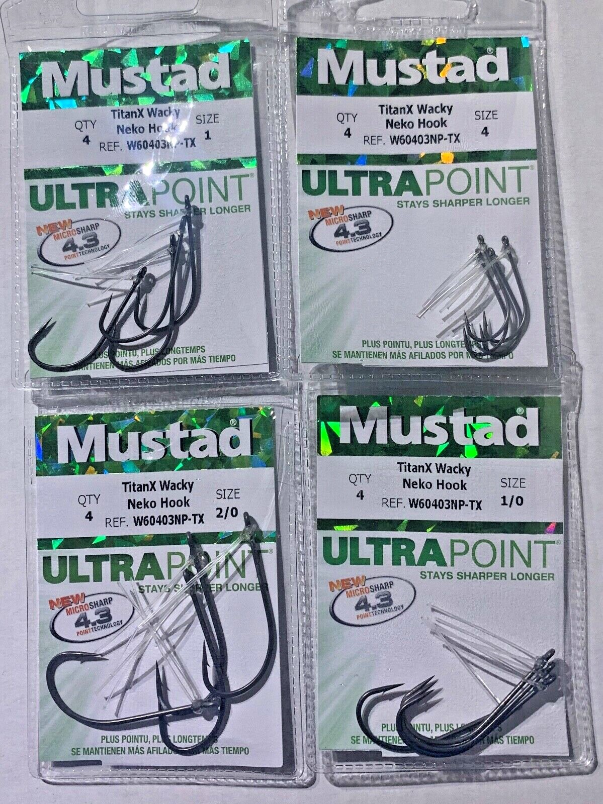 Mustad TitanX Titan X Weedless Neko Hook 5 sizes Choose From