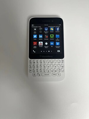BlackBerry Q5 Touch Cellular QWERTY Keyboard Cell Mobile Unlocked Phone White
