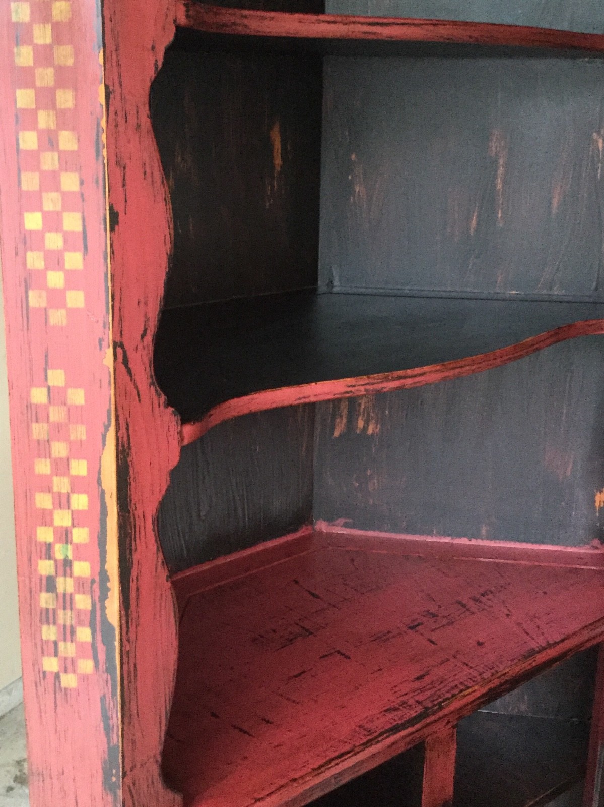 Antique CORNER CUPBOARD primitive French Country Shabby Cottage French CHIC