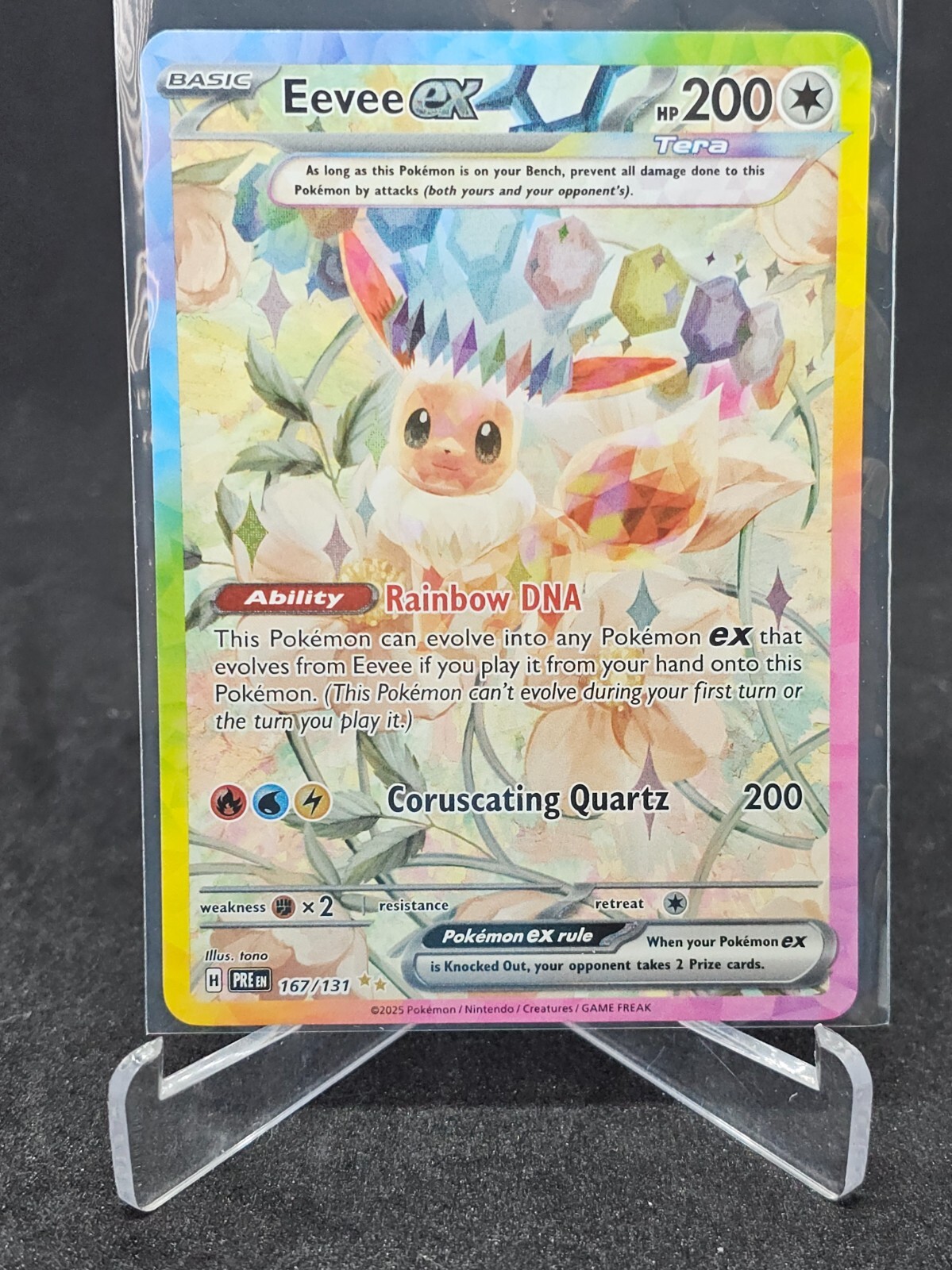 ポケモンカードゲーム Pokemon TCG - Eevee ex 167/131 Sv Eevee Ex 167/131 Prismatic Evolutions Psa 9 SIR Holo