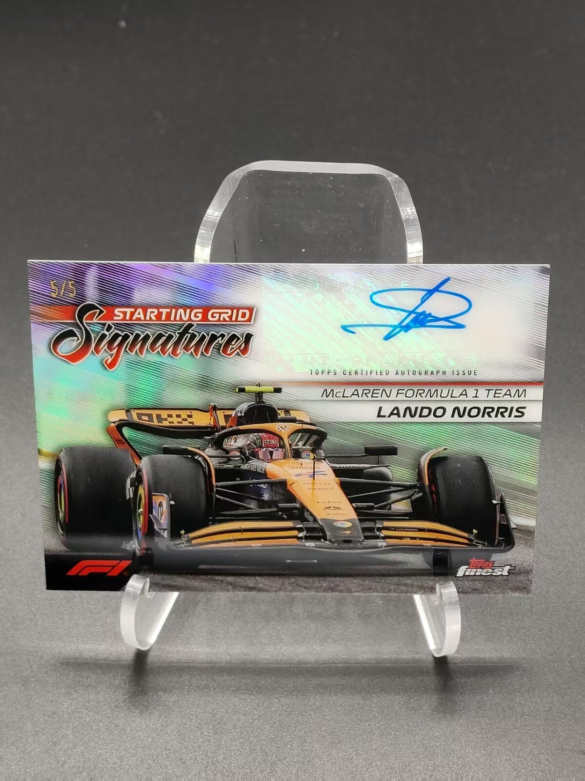 2024 Topps Finest Formula 1 F1 Lando Norris Starting Grid