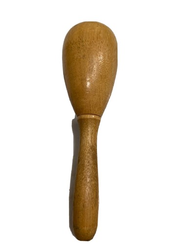 Vintage Solid Wood Egg shaped Sock Darner mending Darning Tool 6” Brown