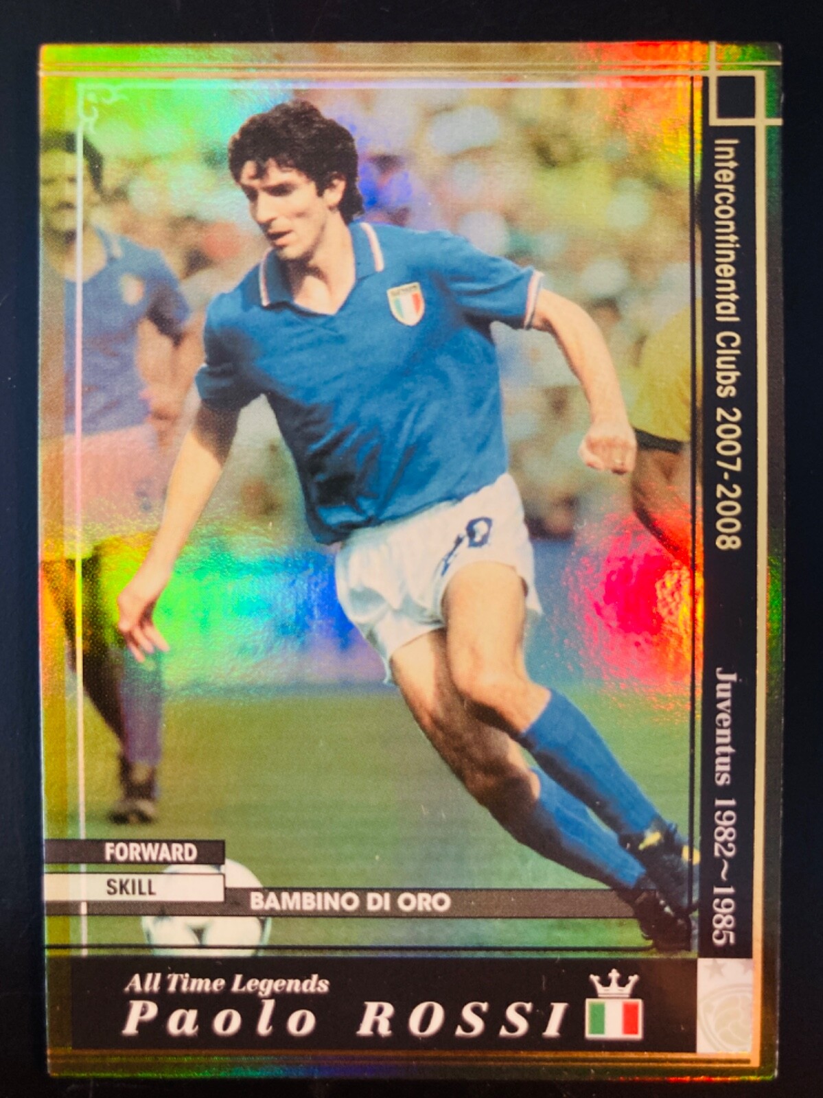 2007-08 Panini WCCF All Time Legends Paolo Rossi Italy refractor