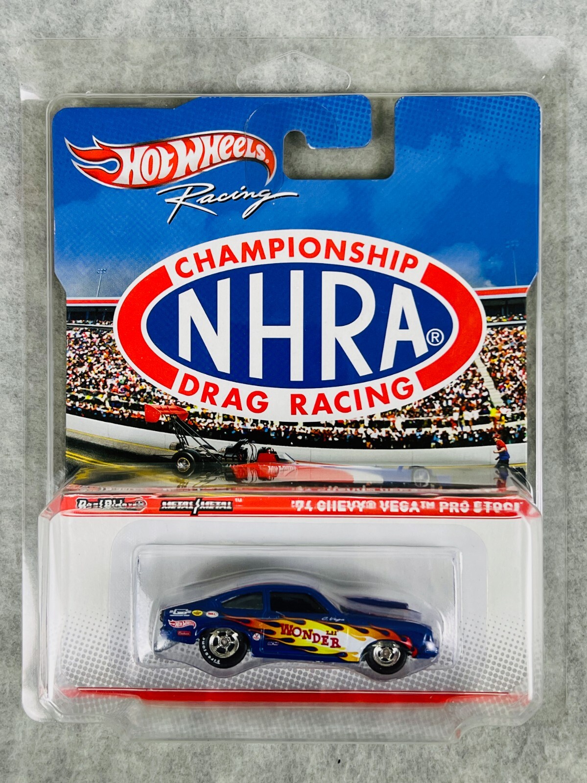 🏁🏁Hot Wheels '74 Chevy Vega Pro Stock Car Blue w/Flames