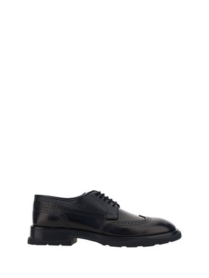 Pre-owned Alexander Mcqueen Brogues Leather Lace Up Shoes In Black