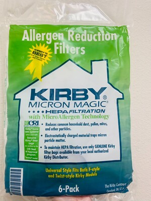 6 Universal HEPA Cloth Bags for Kirby Vacuum F Style Avalir Sentria