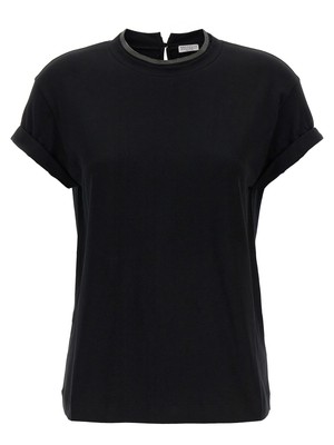 Pre-owned Brunello Cucinelli Monile Crew Neck T-shirt In Black