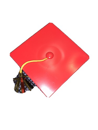 DECOPAC GRADUATION CAP/HAT RED CAKE/CUPCAKE TOPPER