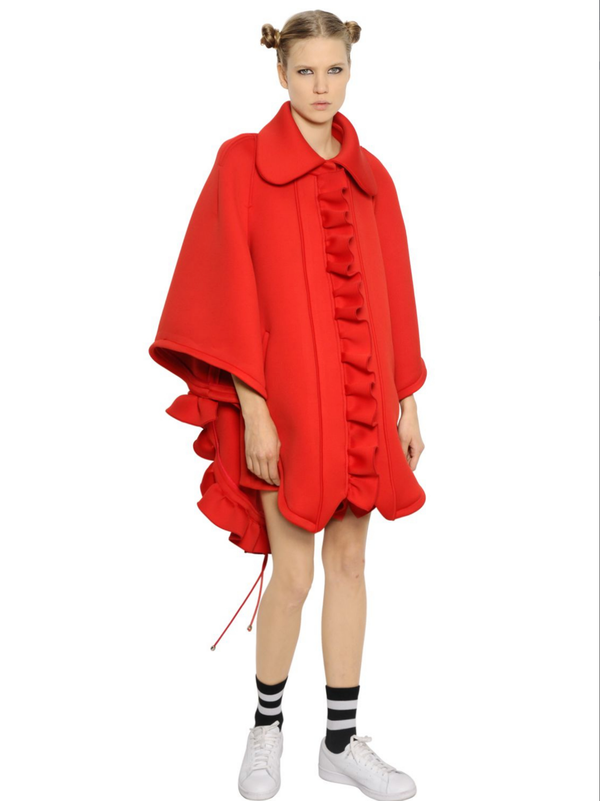 Pre-owned Urban Outfitters Nicopanda Ruffle Jacket (m) Red - Brand With Tags (sold Out) Msrp $800