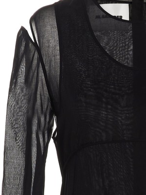 JIL SANDER JIL SANDER PLEATED SKIRT DRESS