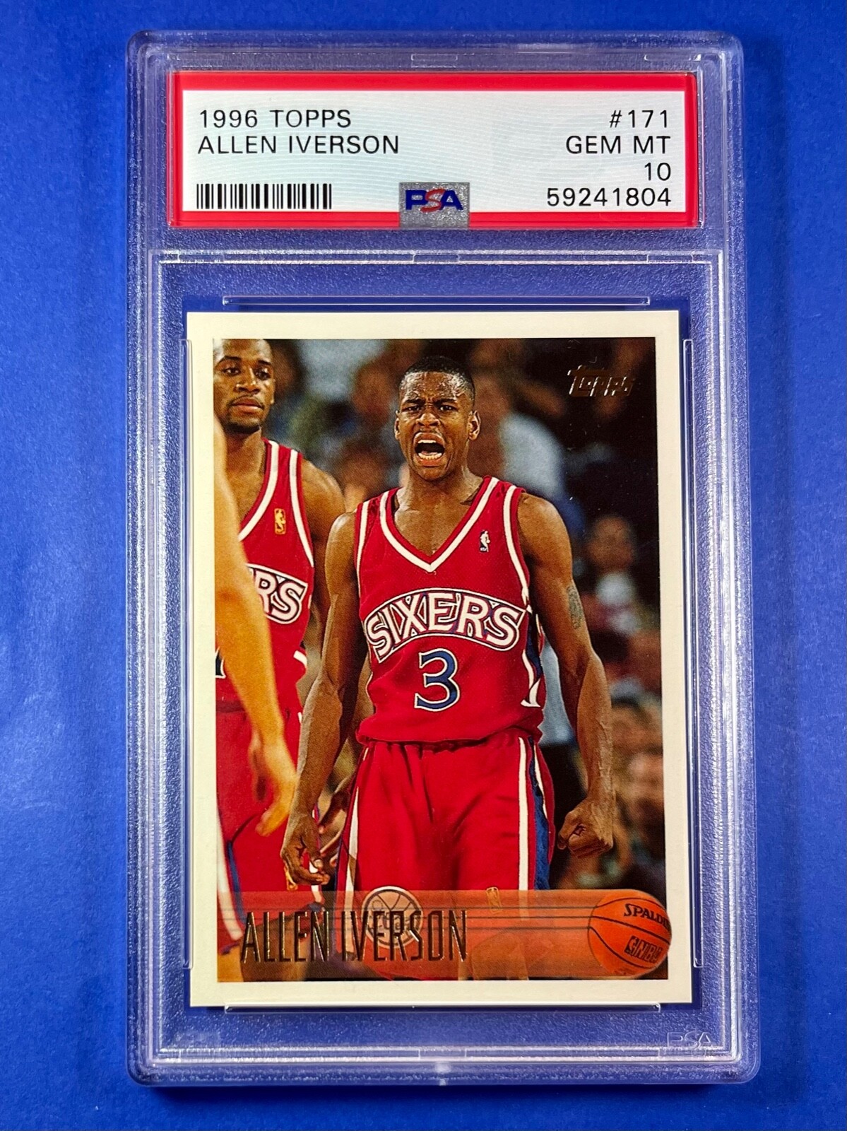 その他 Allen Iverson rc auto topps 1996-97 Topps Allen Iverson Rookie Card #171 PSA 10 Gem Mint