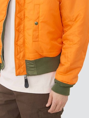 Pre-owned Alpha Industries Bomber Jacket In Army Green - Size Xs