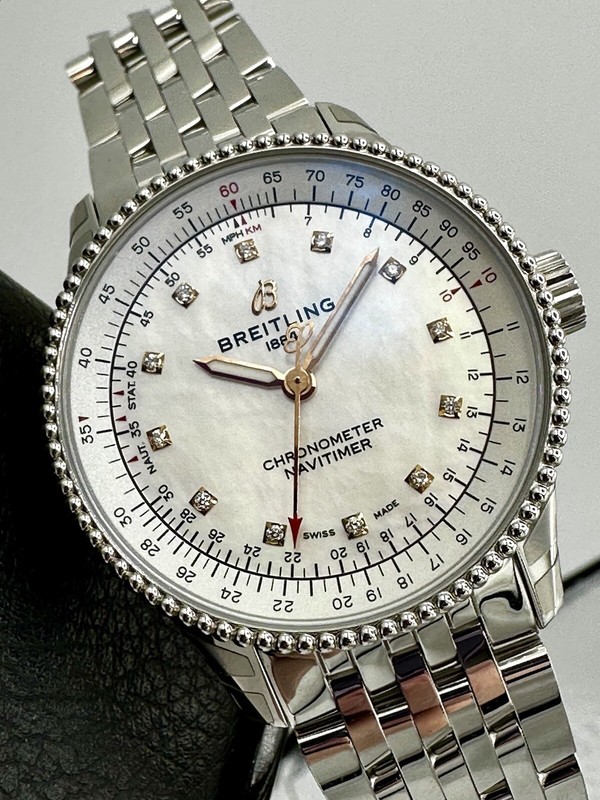 BREITLING Navitimer 35 Mother Of Pearl Diamond Dial Ref A17395