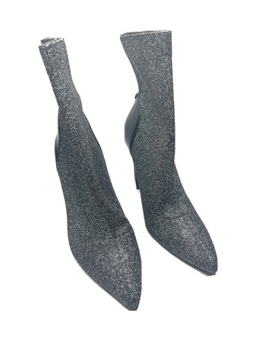 GUESS Dallyce Sock Booties, Women's Size 8.5 M, Black Glitter MSRP $99 FLAW