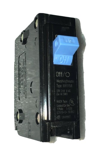 Bryant / Westinghouse BR115 BR115R Circuit Breaker 1 Pole 120/240V 15A *USED