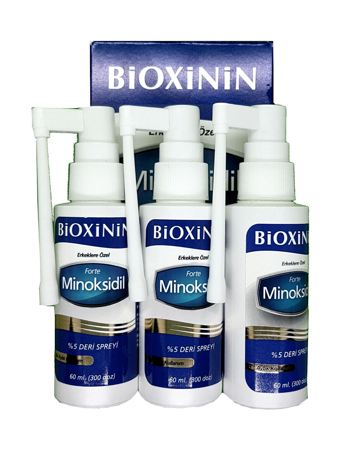 BIOXININ 5% Minoxidil Spray Männer gegen Haarausfall, fördert Haarwuchs 3 Monate