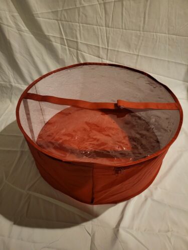 Extra Large hat box Red with Clear PVC Top