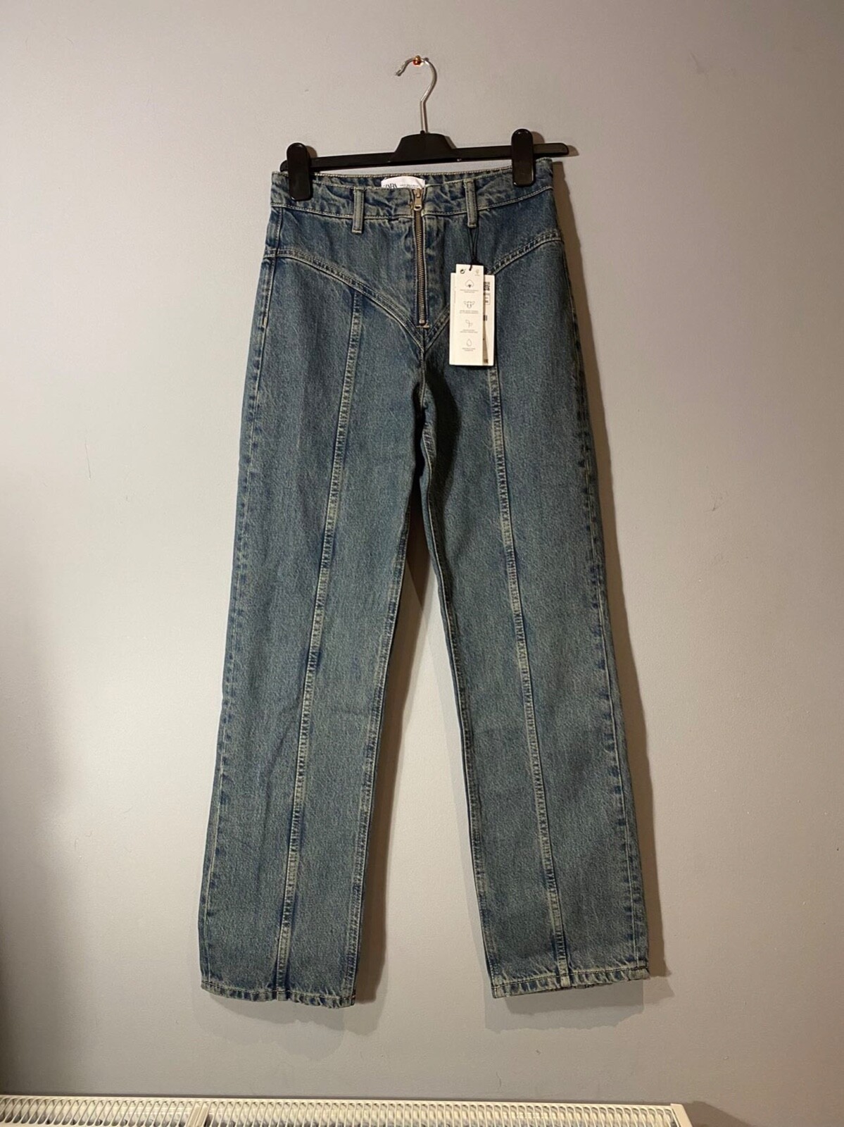 【関税込み】FRAME ブルー Trapunto ストレートジーンズ TRF Denim Women's Size 6 Blue Slim Straight Dark Wash Cotton
