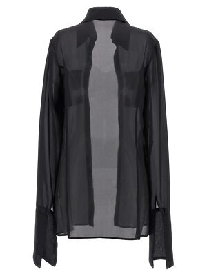 Pre-owned Monot 'georgette' Shirt In Black