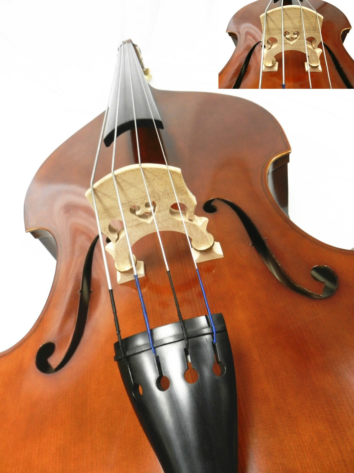 NEW DOUBLE BASS 4/4-1/10 SIZE  SET UP W/ADJUSTABLE BRIDGE -READY TO PLAY!