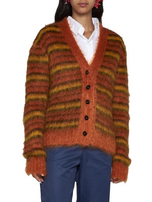 Pre-owned Marni Cardigan In Lobster