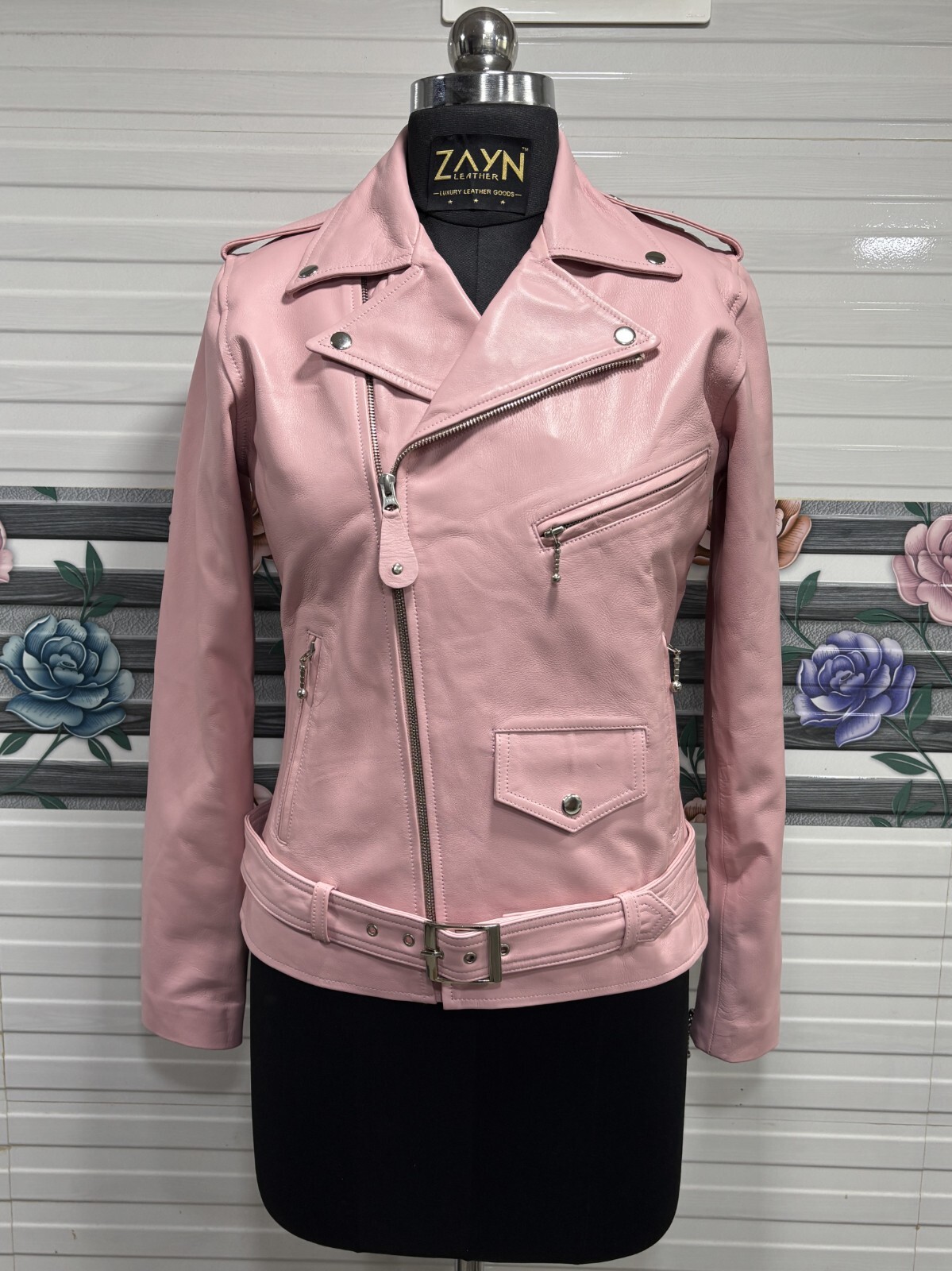epine logo leather jacket pink レザージャケット epine logo leather jacket pink レザージャケット épine logo