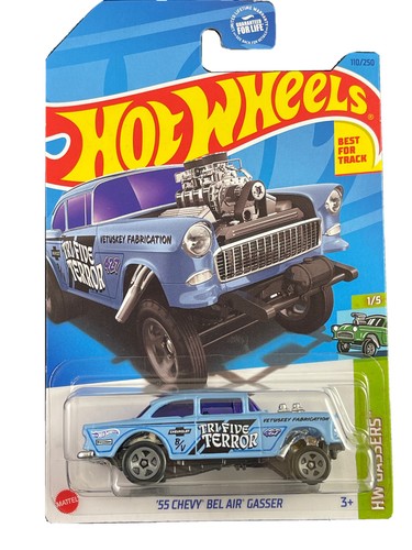 Hot Wheels 2023 HW Gassers 1/5 Blue '55 Chevy Bel Air Gasser