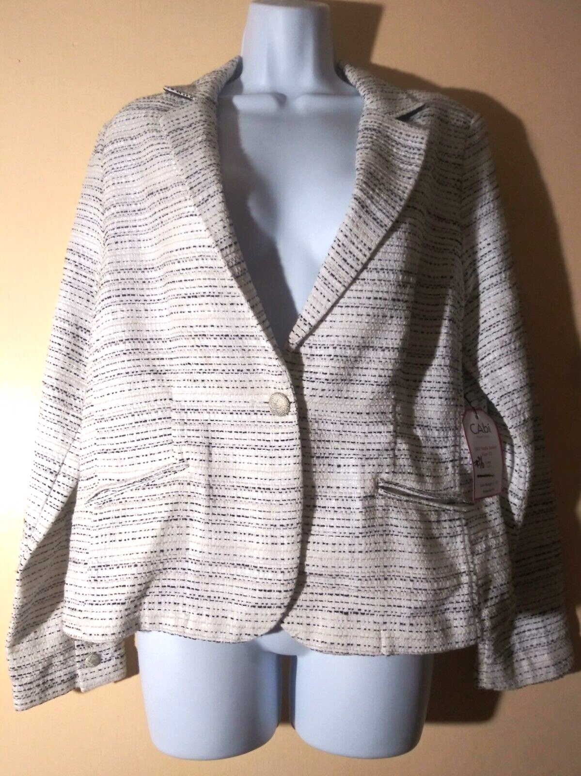 ジャケット BAMIS BLAZER CABI SZ 12 NWT WHITE/BLACK BLAZER 505 STATIC JACKET | eBay
