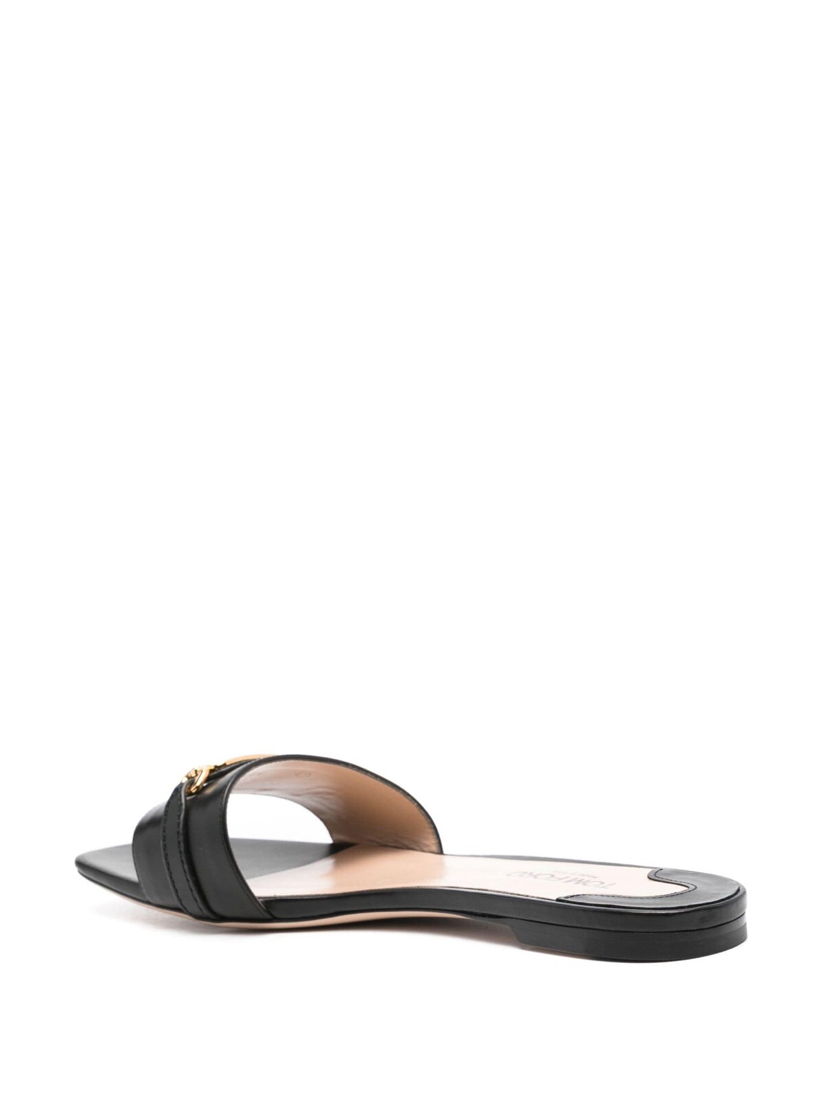 Pre-owned Tom Ford Whitney Black Leather Slide Sandals Fw24