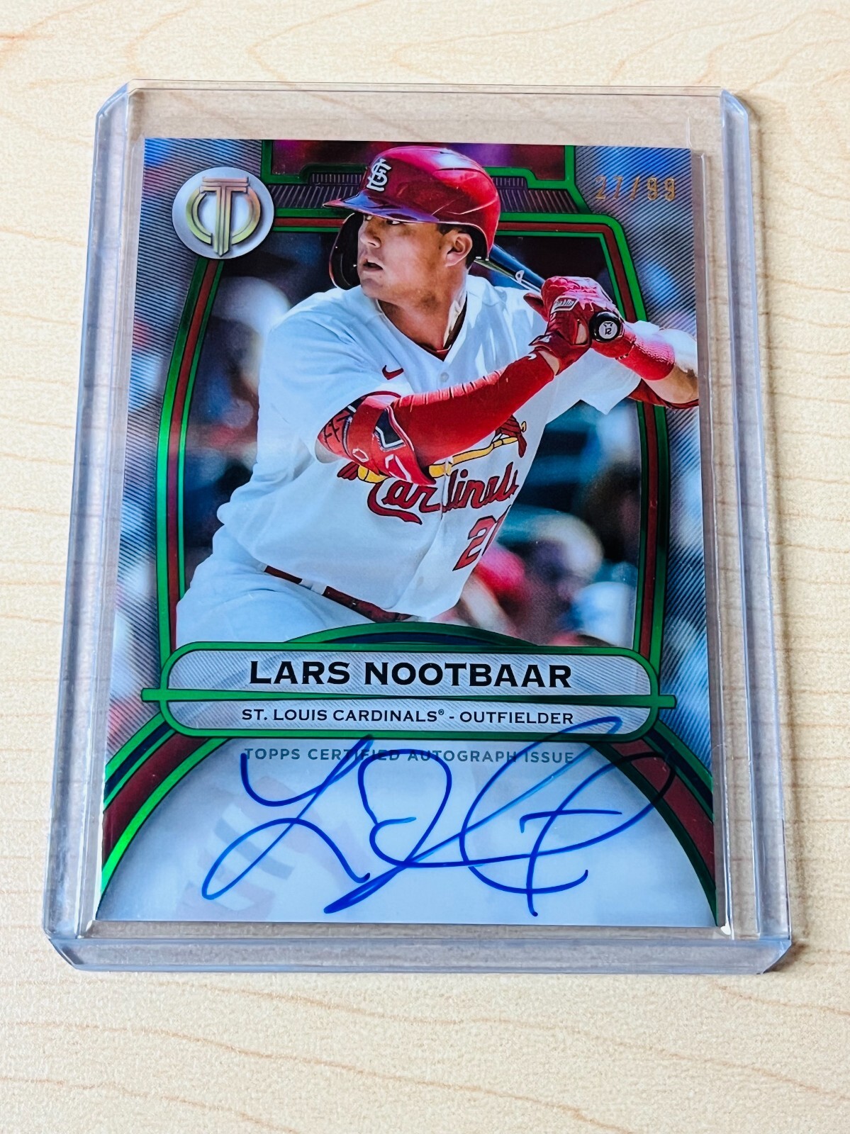 2025 Lars Nootbaar Topps Tribute #TA-LN On-Card Autograph