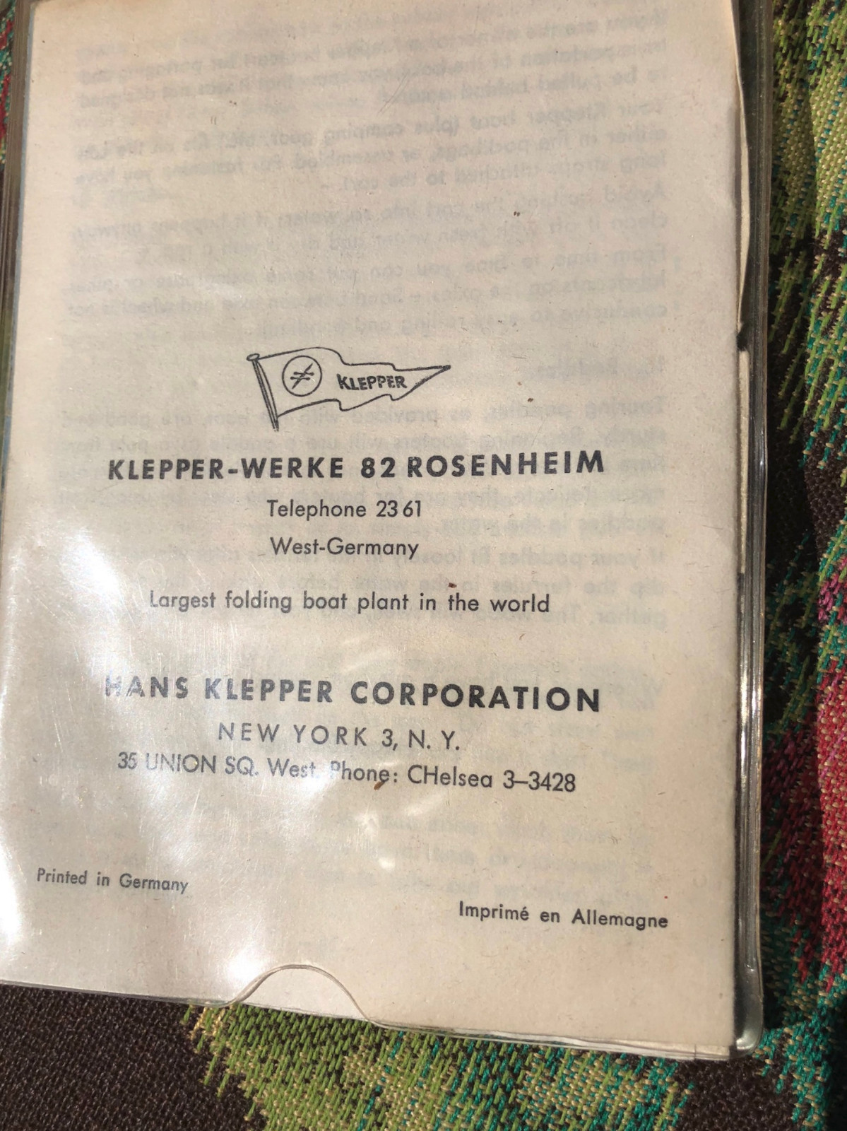 Klepper 17’ Aerius doubleseater folding kayak frame