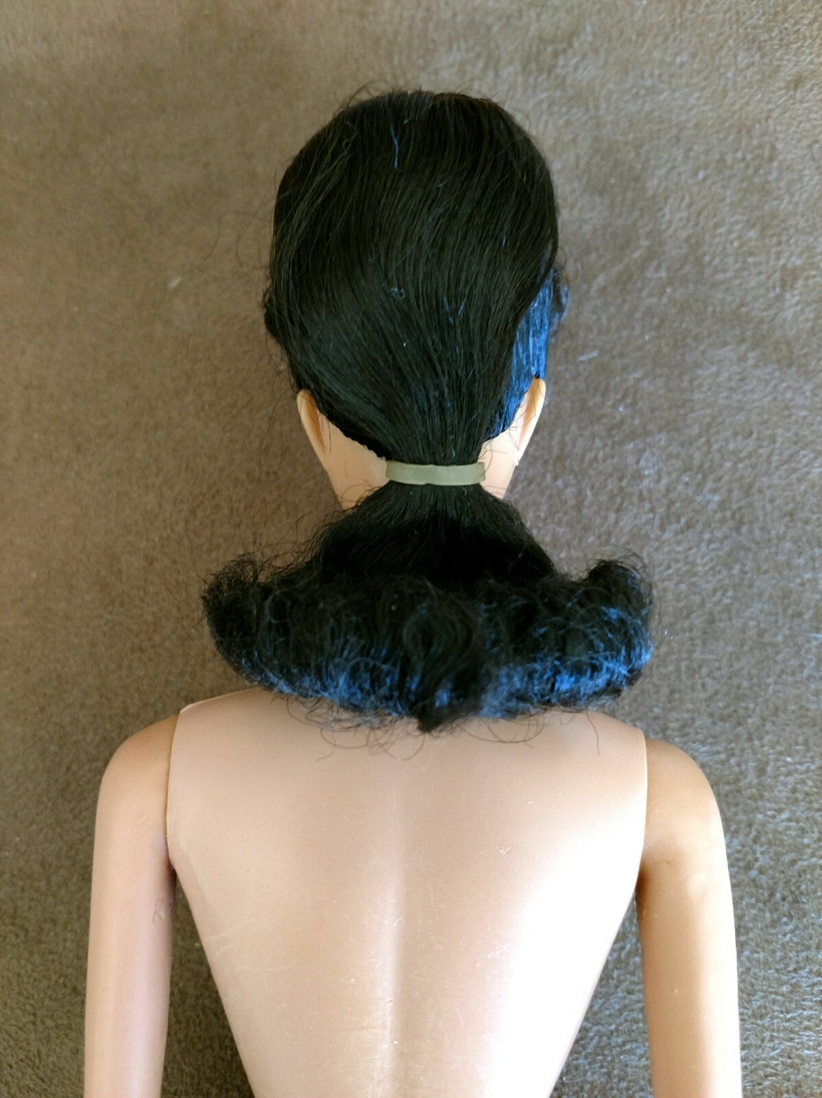 VINTAGE BARBIE DOLL #5 BRUNETTE PONYTAIL EXCELLENT!  FREE STAND & FREE SHIPPING!