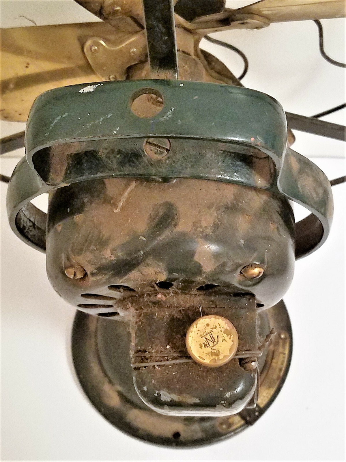 Antique General Electric Fan Brass Blades Cage 12