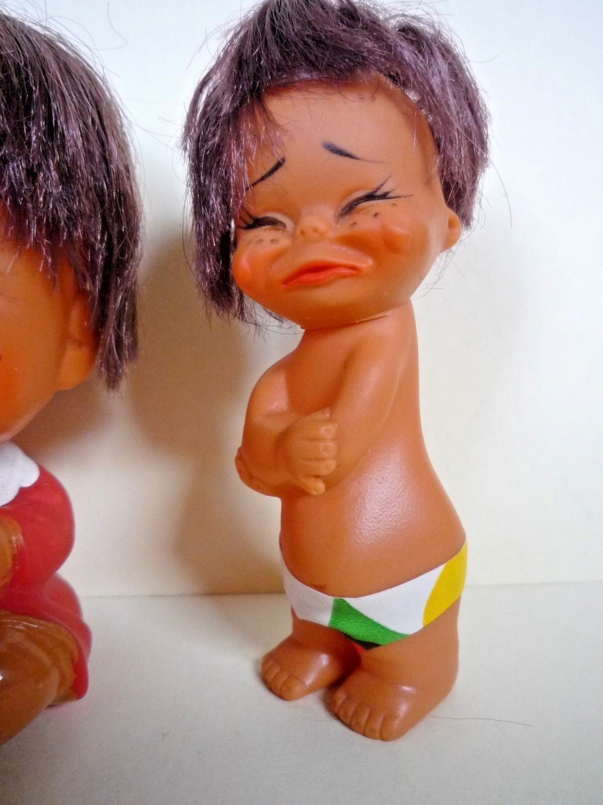 Three 1976 Korean Miniature Character Dolls