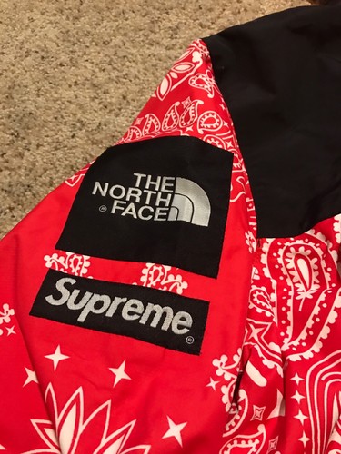 Supreme X The North Face Bandana Mountain Parka Jacket Red Size Extra Large