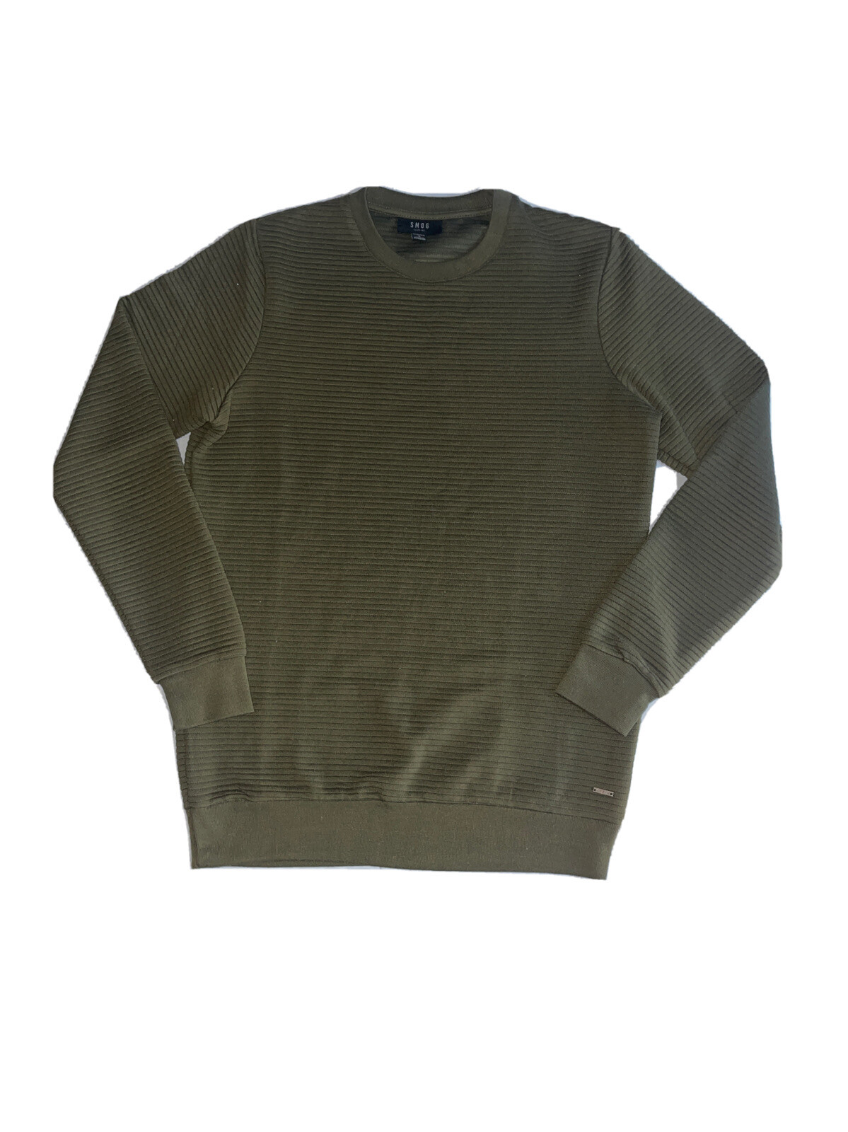 Mens Size S Khaki Green Ribbed Long 