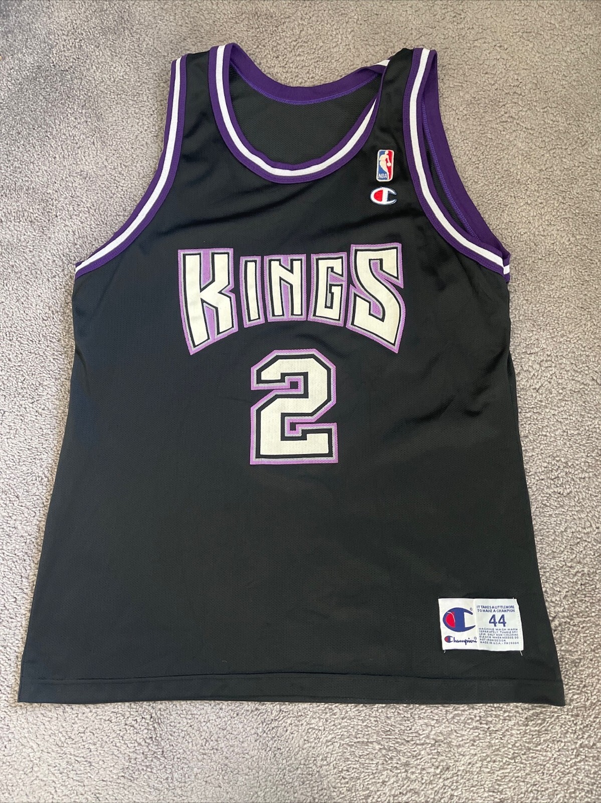 MITCH RICHMOND Champion SACRAMENTO KINGS Jersey 44 NBA Blank