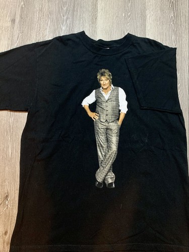 Rod Stewart Concert T-Shirt Men's Size L Large Double-Sided