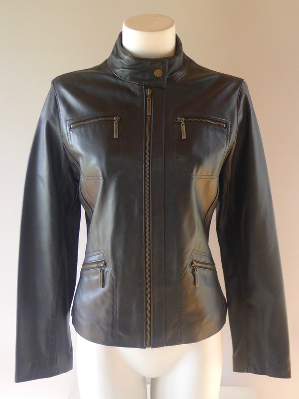 jordan leather coat