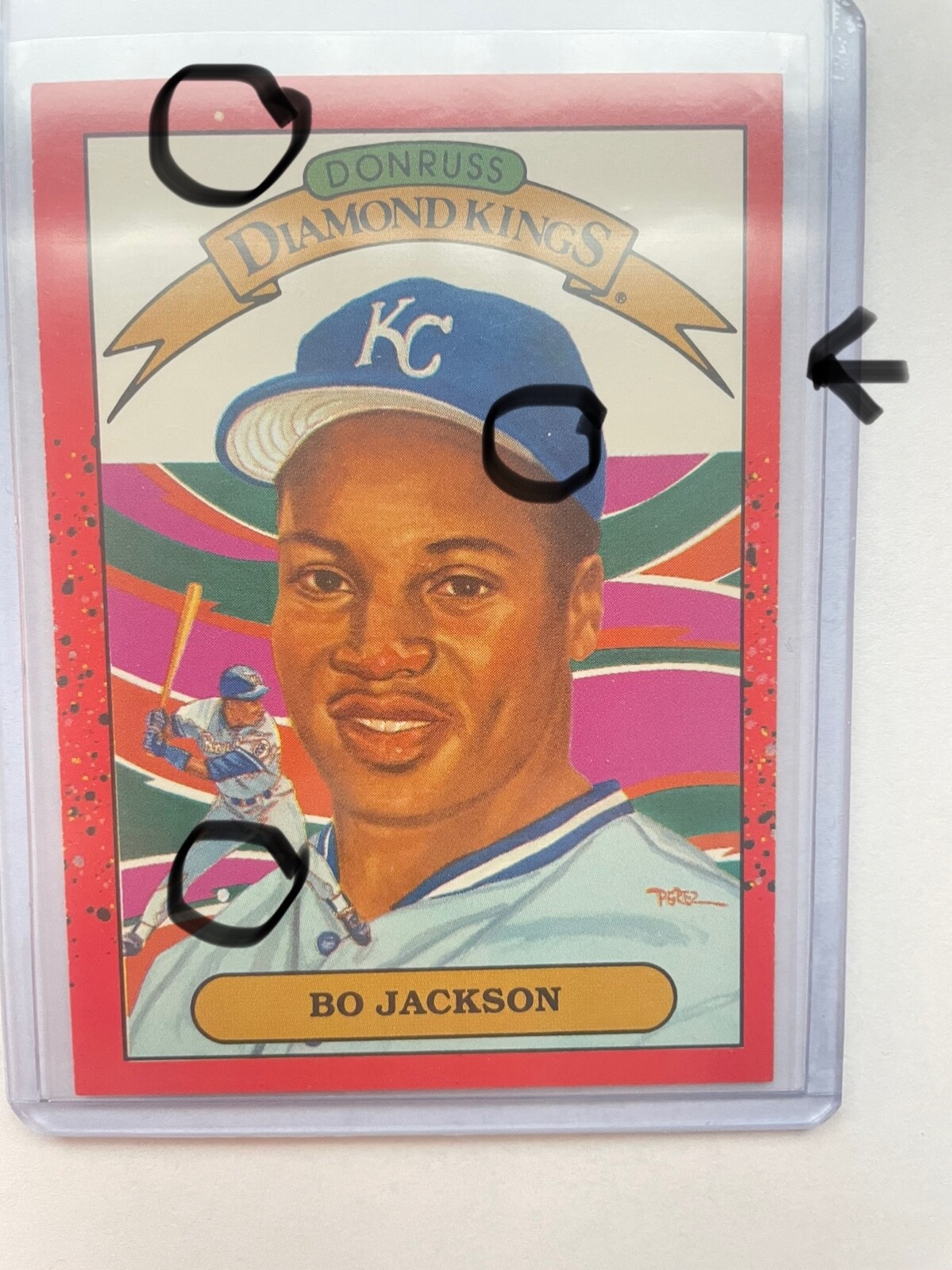 The blues book ローレンスコーン RARE ERRORS - Bo Jackson Donruss Kings #1 - 3 White Dot