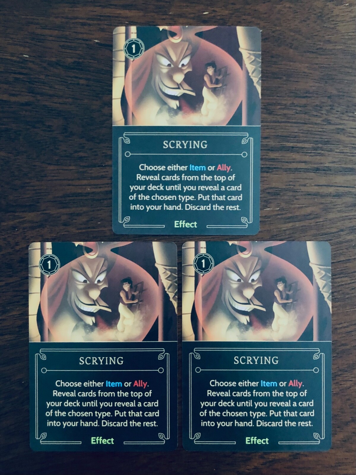 Disney Villainous | Jafar Effect 'Scrying' Villain Cards x3 Disney Villainous | Jafar Effect 'Scrying' Villain Cards x3