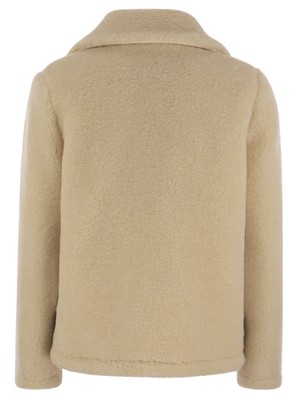 Pre-owned Fay 3 Hooks Shearling Jacket In White