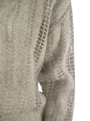 Pre-owned Brunello Cucinelli Wool And Mohair V-neck Sweater In White