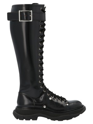 Pre-owned Alexander Mcqueen Tread Sole High Desert Boot In Black