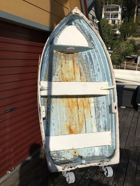 fibreglass clinker dinghy tender rowboat for hire