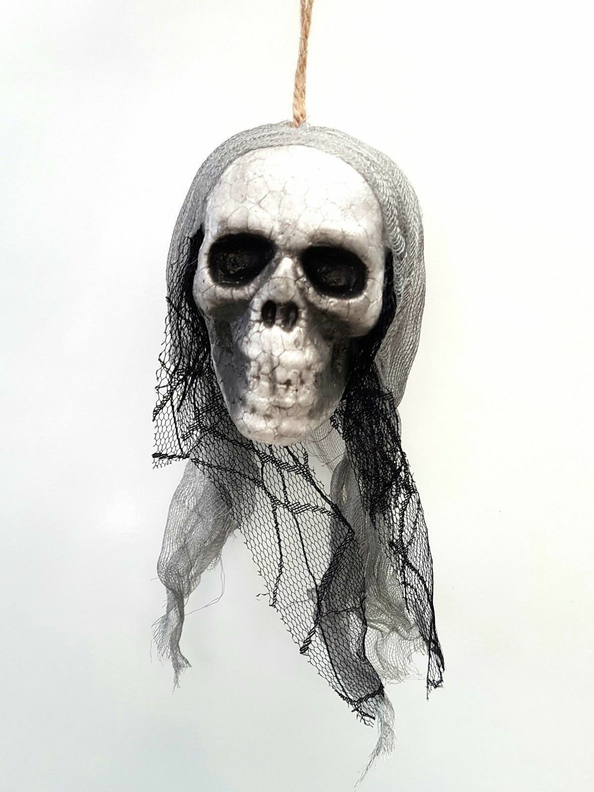 3 X Skull Halloween Hanging Decorations Lace Party Prop Gothic