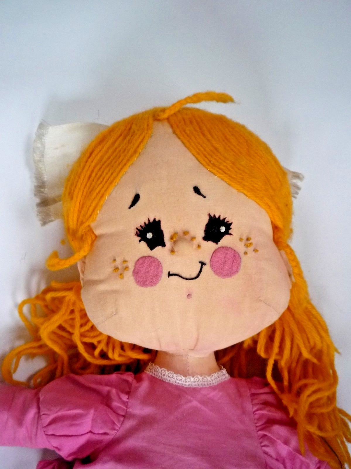 22 Inch All Fabric Freckle Faced Orange Haired Doll